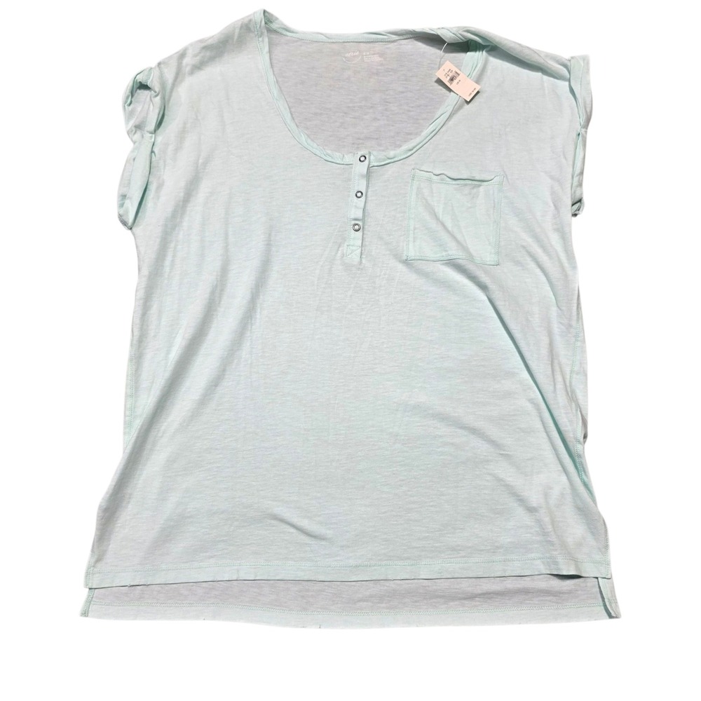 NEW Aerie Women's Top Size M‎ T-Shirt Sleeveless V-Neck Casual Oversized Green